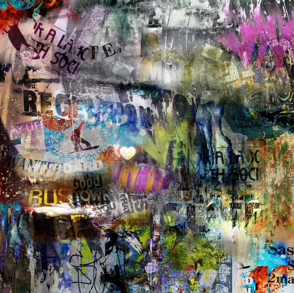 Grungy Style Torn Poster Background